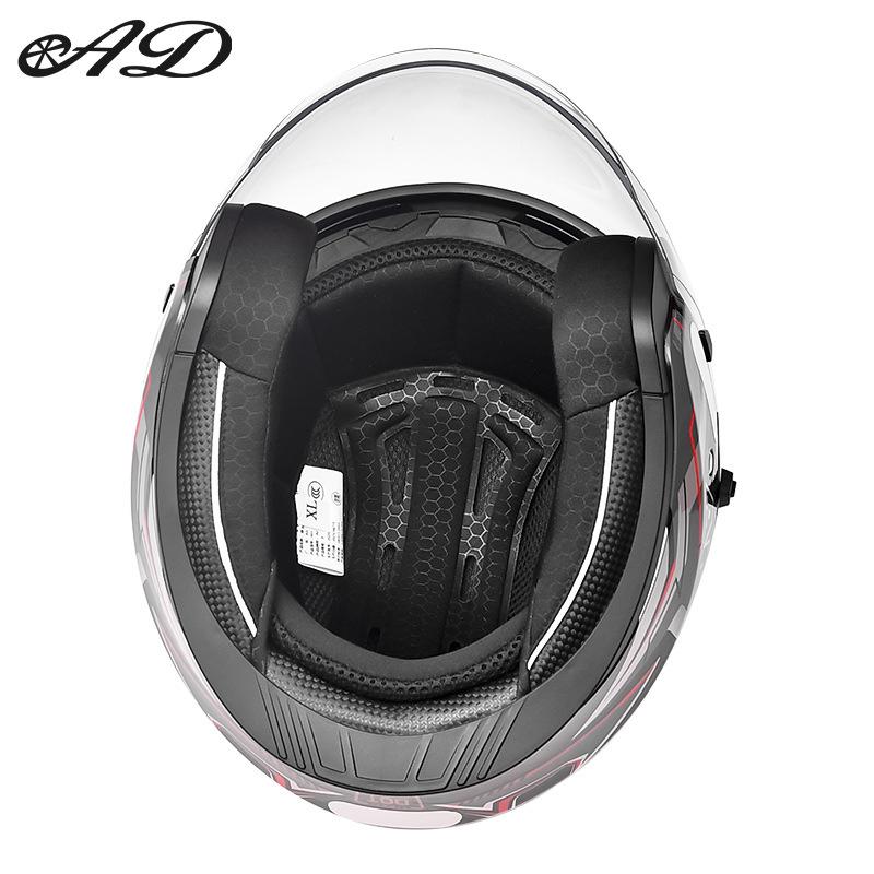 DOT certification new national standard A motorcycle helmet safety sunscreen double mirror men's and women's four-season three-quarter helmet