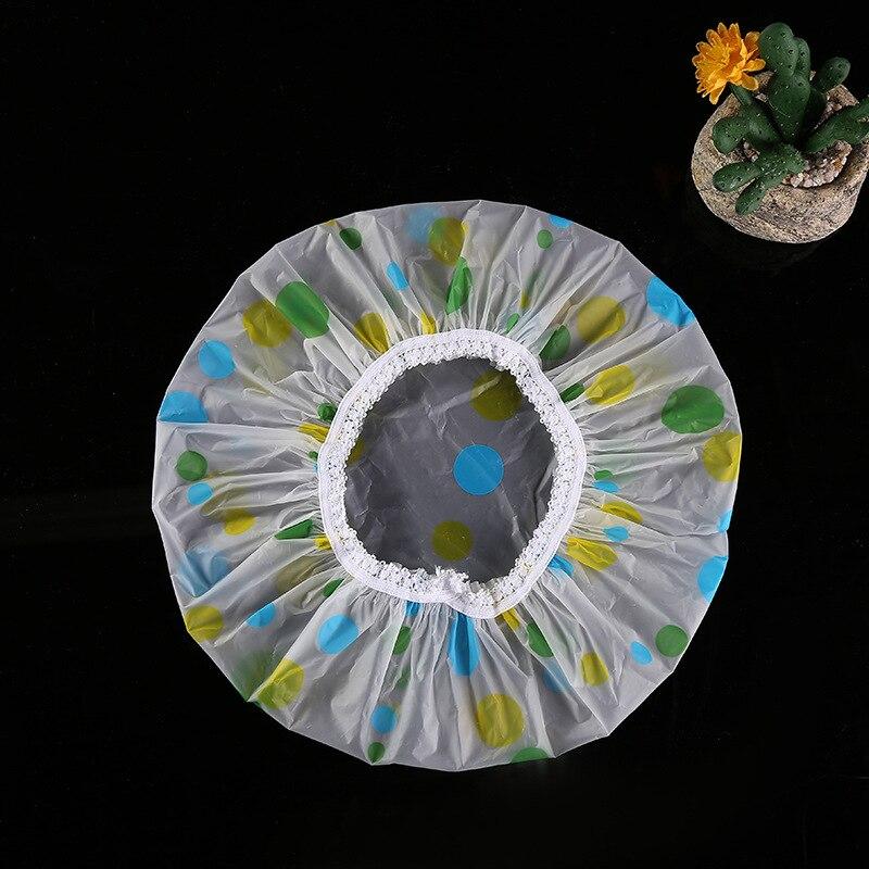 Colorful Reusable Shower Cap with Elastic Band Thicken Bathing Hat for Women Perfect for Hair Salon Bathing Accessory Waterproof