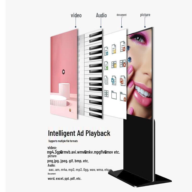 Mobile 65-inch Vertical 4K Digital Signage Display CN plug (adapter included)