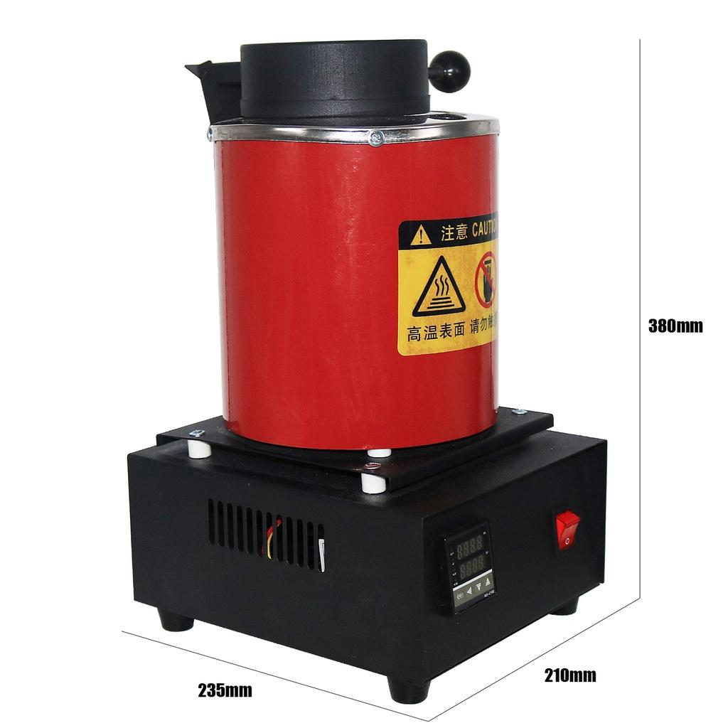 Black&red G235 Jewelry Making Tools Metal Melting Furnace with LED Display Screen Gold Melting Machine for Tin Aluminum Crucible Machine 3KG