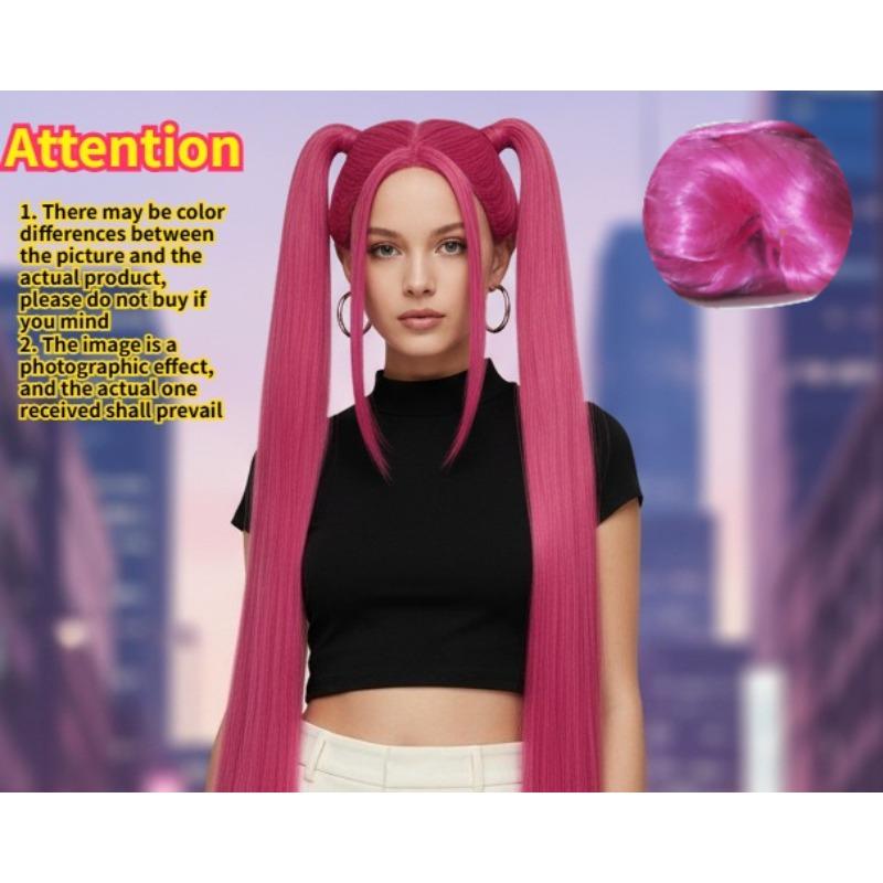 Parrucca Sintetica Rumi Mira Zoe Anime - Accessorio Costume da Cacciatrice di Demoni Bambina per Cosplay e Feste a Tema