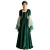 Medieval Velvet Green Dress Vintage Court Witch Costume Halloween 19th Century Victorian Renaissance Dress