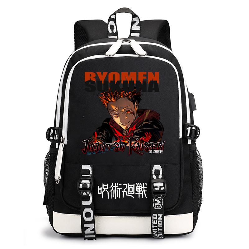 Jujutsu Kaisen Druck Schülerrucksack Lässiger Anime Tagesrucksack für Jungen Mädchen Schultasche Leicht