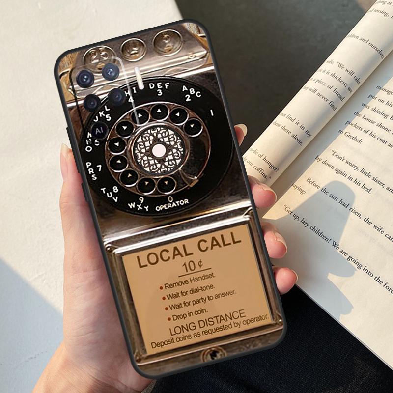 

Retro rotary dial telephone Case For Oppo A58 A98 A78 A18 A38 A60 A80 A40 A77 A57 A17 A74 A54 A94 A96 A76 A16 A15 A5 Pro OPPO A98 5G