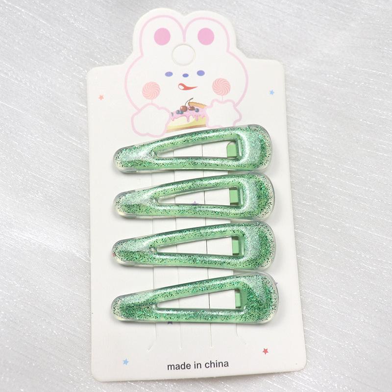 Children s Transparent Jelly BB Hairpin – Korean Style Macaron Water Drop Hair Clip Accessories.