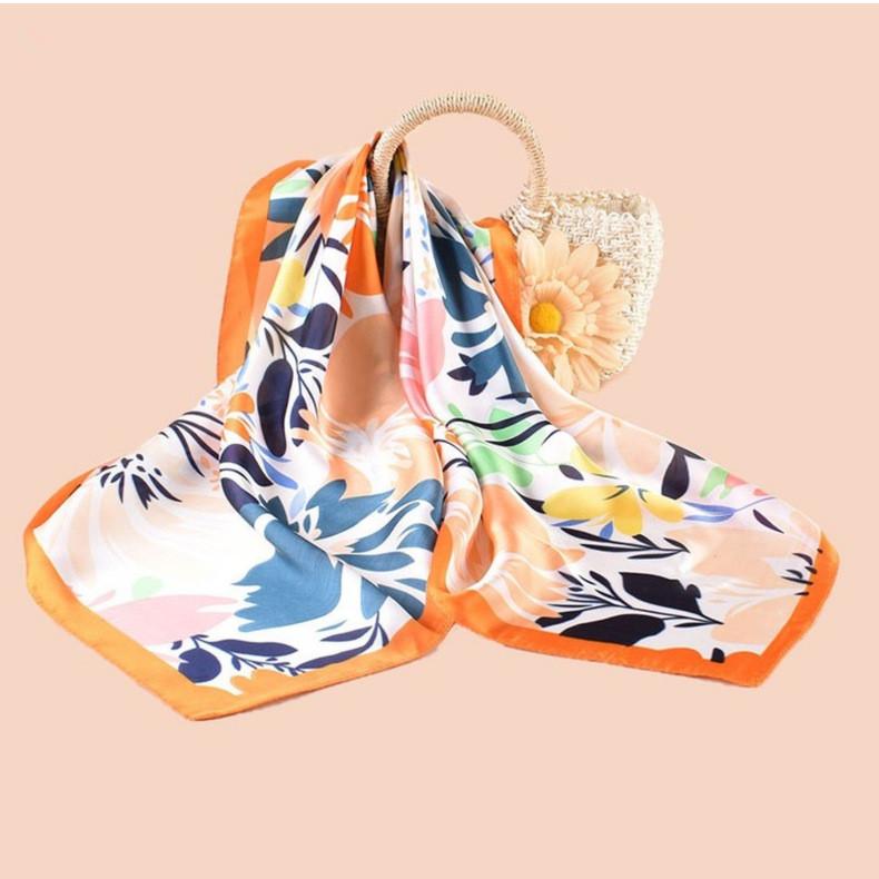 Women Silk Scarf Summer Hair Scarf Silk Satin Neckerchief Female Hair Ties Headband Hair Ornament Woman Bandana Bag Scarves