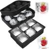 4/6/8/15 Grid Big Ice Tray Mold Food Grade Silicone with Lid Giant Ice Square Tray Summer DIY Ice Maker Home Bar Ice Ball Molds