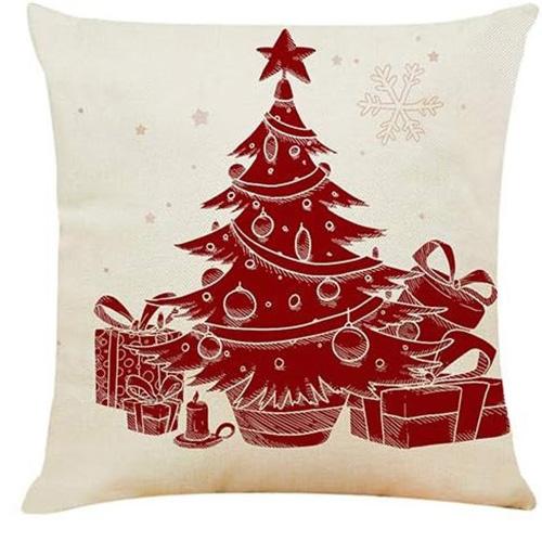 

Festive Christmas Pillowcases: Reindeer, Tree, Ornaments & Santa Designs sofas, bedroom pillow covers, holiday gifts 18x18Inch
