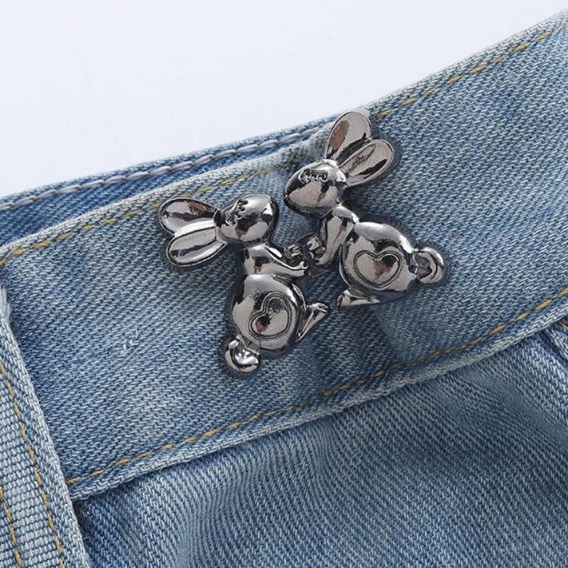 

Waist Cinching Buckles, Detachable, Nail Free, Seam Free Pants Skirt Waist Size Adjustment One Size чёрный