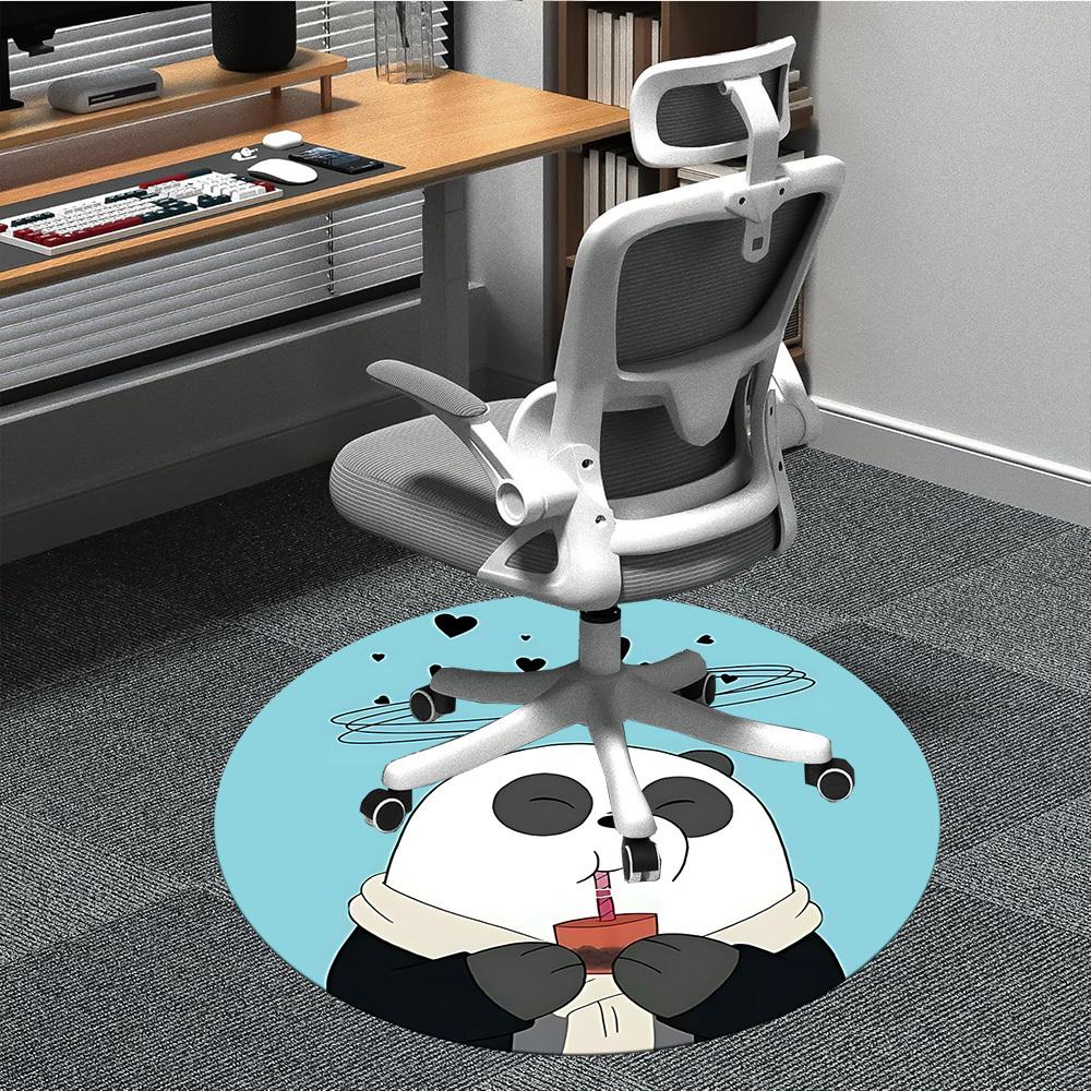 

1pc We Bare Bears Friends Office Round Area Rug, Under Office Chairs Bedroom Living Room Home Decor, Room Decoa1022175 80cm by 80cm