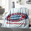 Bayern Munich Customize Your Name Blanket Cozy Customizable Blanket Soft Warm Cozy Versatile for Couch Nap Chair Home Decor Four Seasons Universal