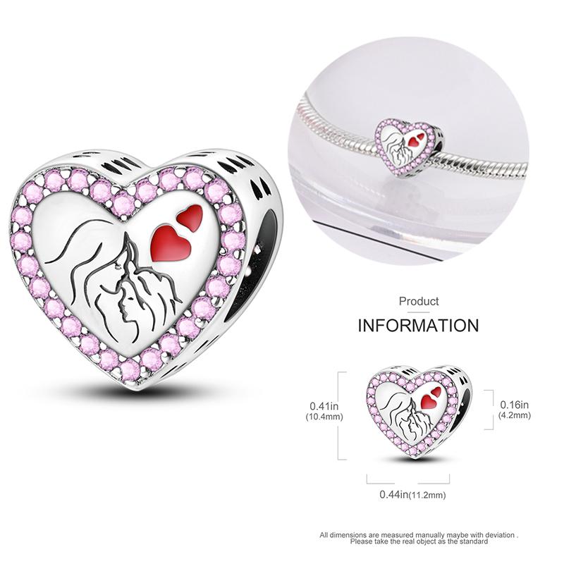 New Copper Bow Star Love Pink Series Charm Beads Suitable For 3Mm Original Bracelet Diy Fashion Jewelry Gift