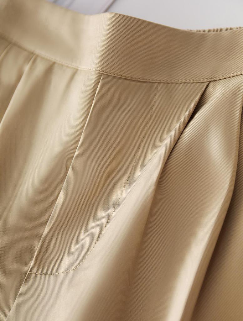 Premium Mulberry Silk High-Waisted Bermuda Shorts for Women
