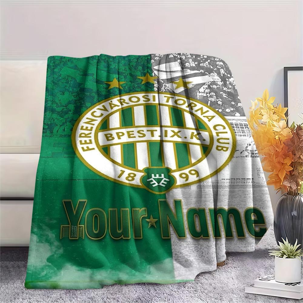1 Stück Ferencv Rosi Torna Club Fahne Benutzerdefinierter Name Gemustert Flanell Decke Geeignet für Alle Jahreszeiten Für Heimdeko Wärme Und Komfort Geschenke Feiertagsgeschenk