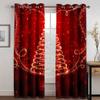 3D drôle bonne année noël père noël neige cheminée 2 pièces mince ombrage rideaux de fenêtre pour salon chambre décor