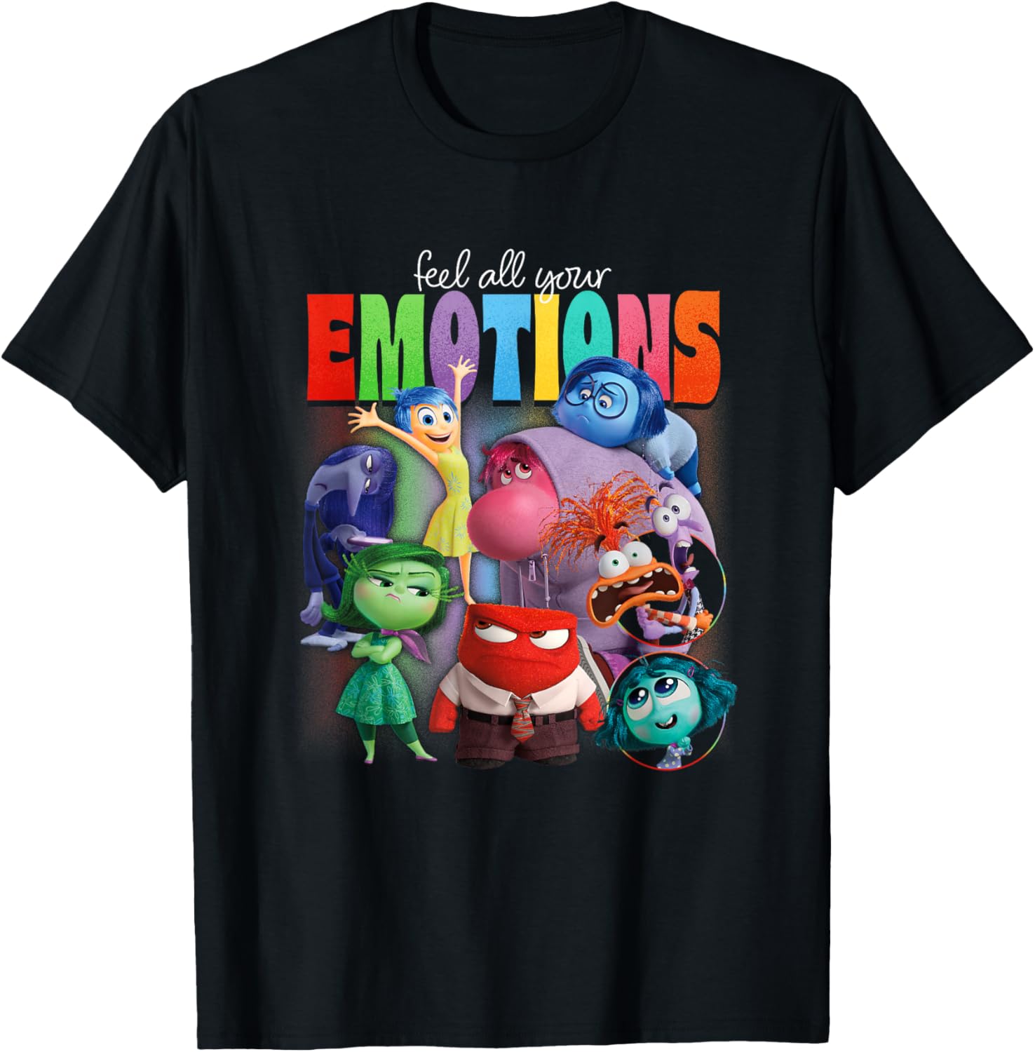 Disney Pixar Inside Out 2 Feel All Your Emotions Vintage T-Shirt XXXL