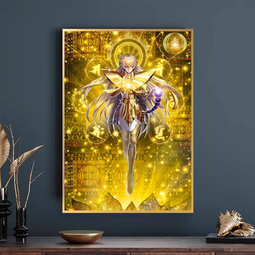 Plakat Saint Seiya Samoprzylepna Sztuka Wodoodporny Papierowy Naklejka Kawiarnia Bar Pokój w Domu Studenckim Dekoracja Ściany