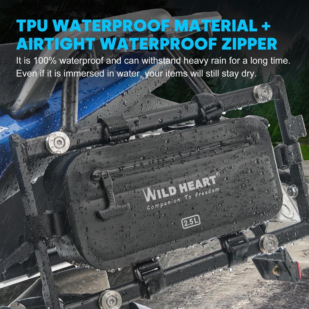 WILD HEART Motorcycle Side Tool Fully Hanging Motorcycle Accessories Bag, Waterproof, Bag,