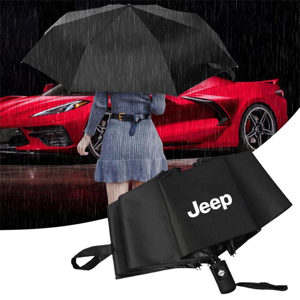 Car Automatic Folding Umbrella Portable Sunshade For Jeep Renegade Patriot Wrangler Cherokee GrandCherokee Trail Hawk Rubicon JK