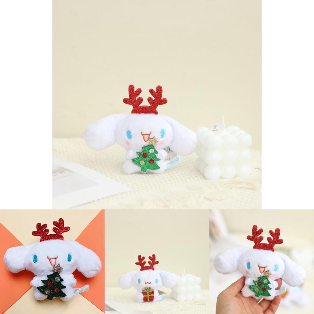 Christmas Cinnamoroll Plush Pendant Keychain Soft Durable Festive