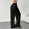 Women Summer Loose Fit Casual Wide Leg Pants Elastic Waistband Drawstring Lounge Trousers Lightweight Breathable Fabric