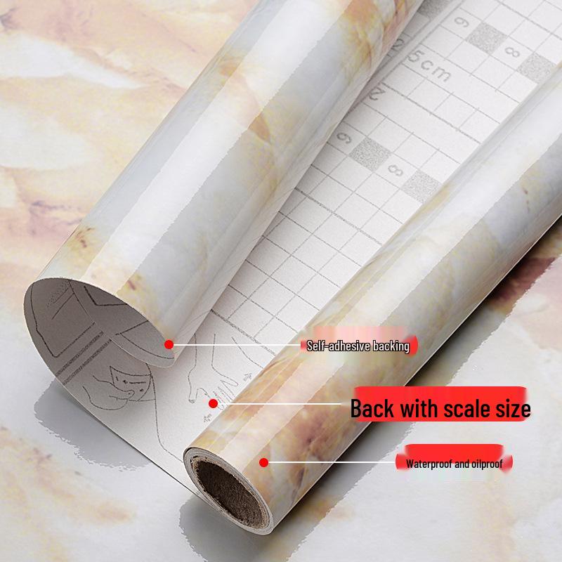 Waterproof Self-Adhesive Tile Stickers: Oil-Proof Kitchen & Cupboard Renovation Wallpaper.
