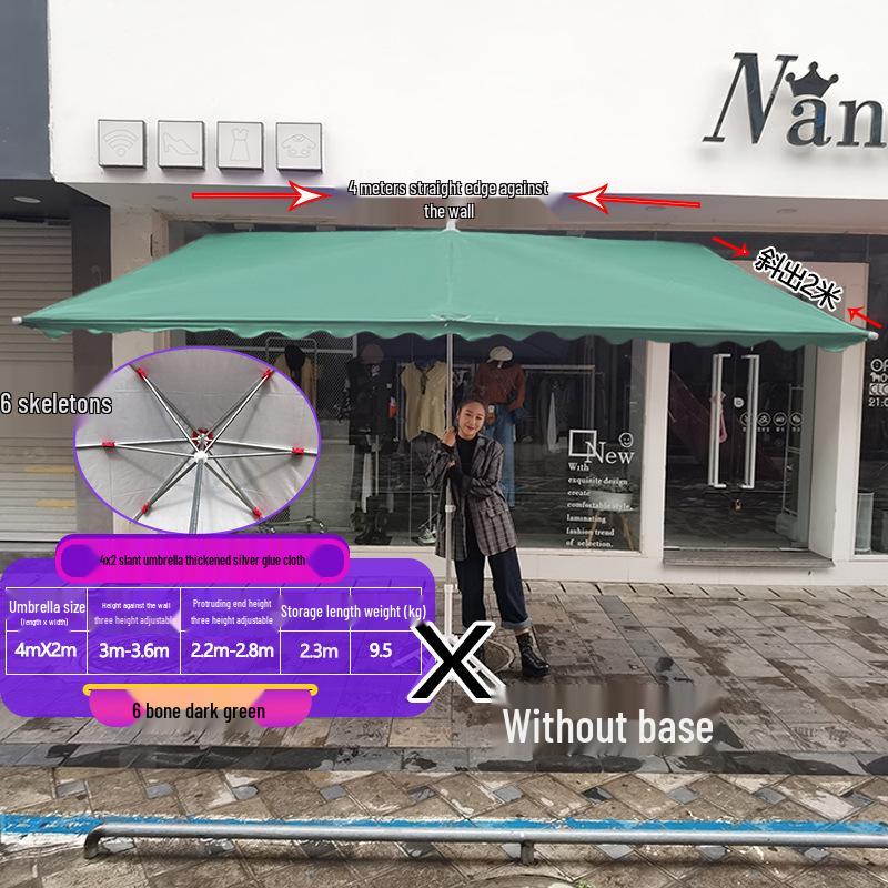 Commercial Outdoor Tilting Sunshade Umbrella: Large, Foldable, Thickened Awning for Sun Protection