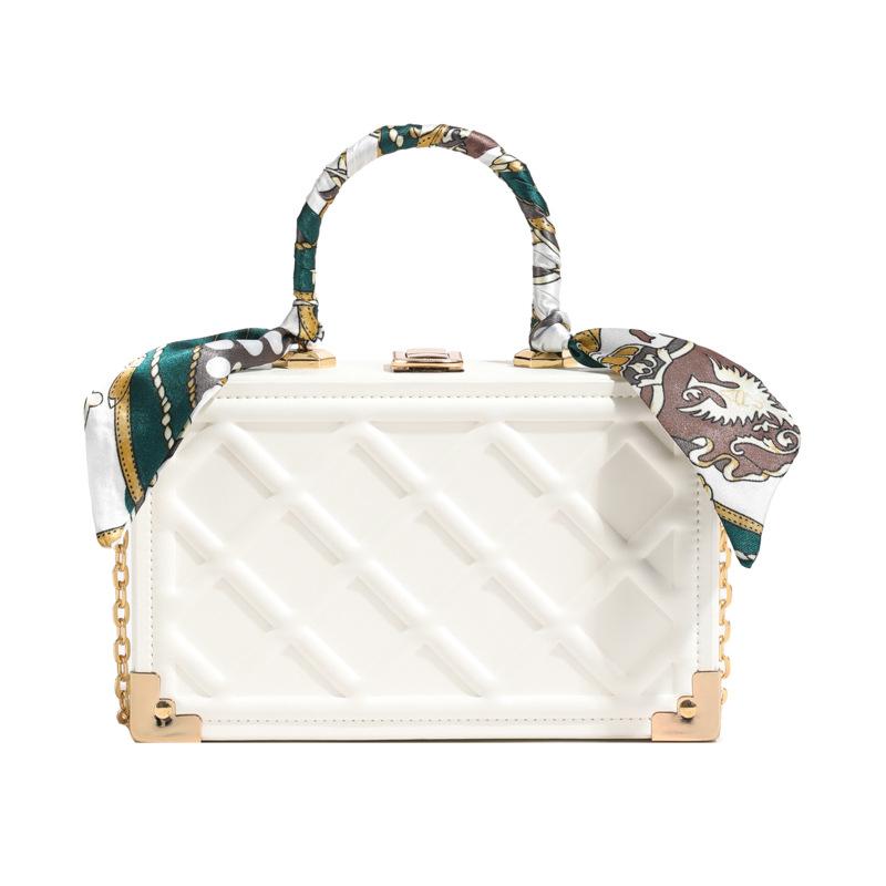 Exquisite women's plaid armpit bag simple bag casual box crossbody bag