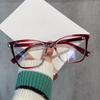 Trendy Reading Glasses Women Anti Blue Light Cat Eye Computer Glasses Luxury Brand Ultralight Double Color Frame Presbyopia Plus