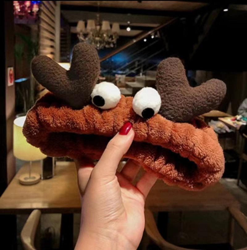 Women's Cute Rabbit Ears Bowknot Face Wash Headband Hair Tie Accessories