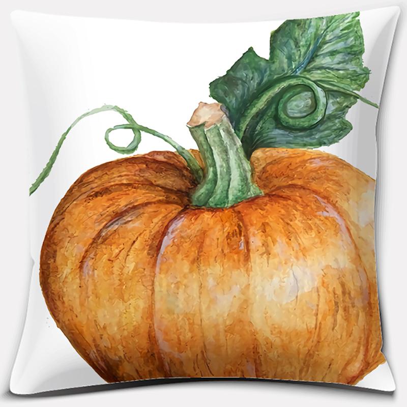 Pumpkin Halloween Thanksgiving Printing Series Pattern Pillowcase Square Pillowcase Home Office Decoration Pillowcase