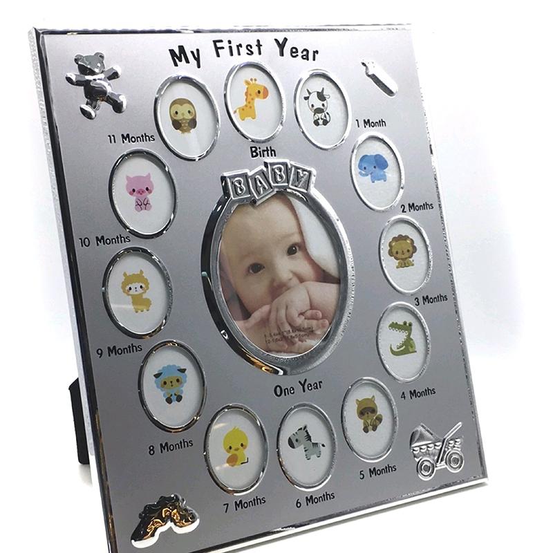 Baby First Year Keepsake Picture Phot Alloy Multi Picturs for Home Decor Alloy Ornament Home Decor