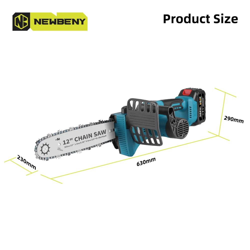 Newbeny 12 Zoll Bürstenlose Elektrische Säge 18000 U/min Akku Tragbar Garten Holzbearbeitungswerkzeug Maschine Für Makita 18V Akku