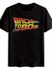 T-shirt 80s Retro Arrow & BACK To THE 80s Print - Short Sleeve Round Neck Casual Summer Tee with 80er Lettering