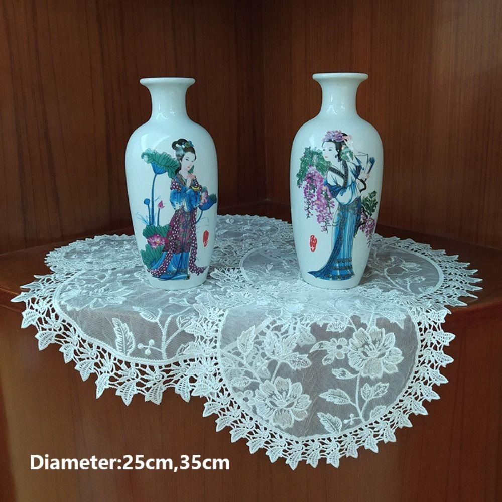 Embroidery Lace Table Cloth Insulated Vase Mat Nordic Style Table Doily  Dining Table