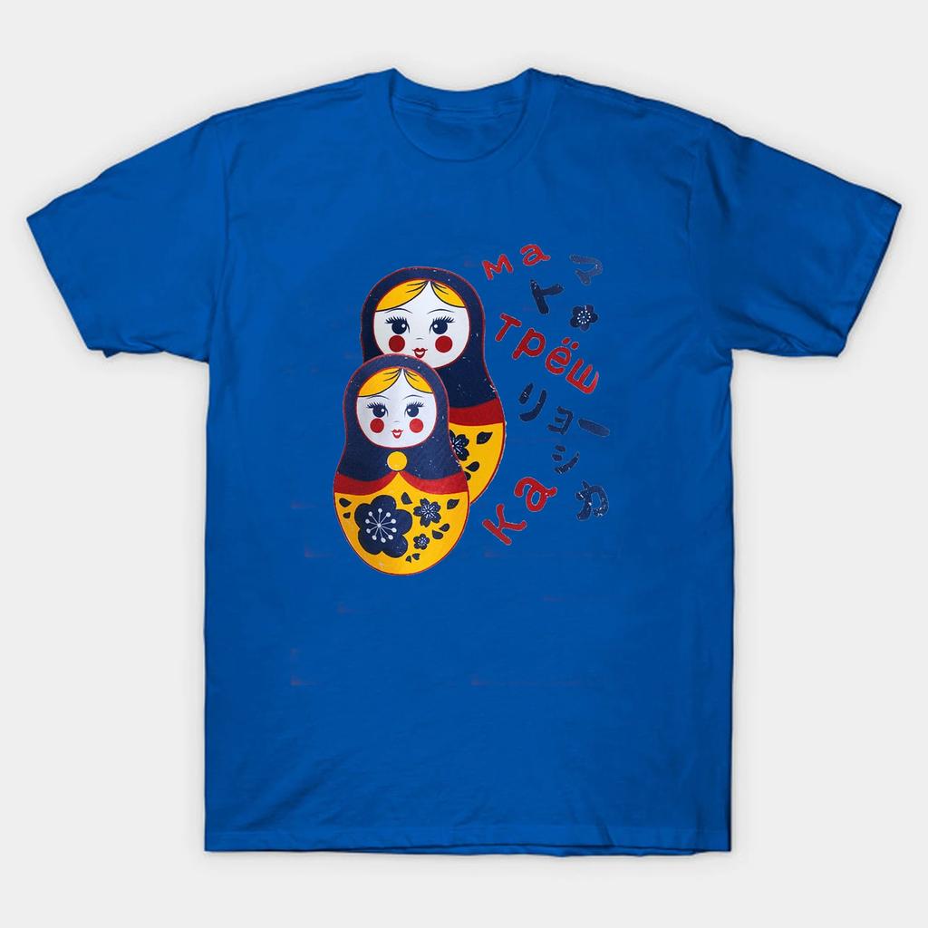 Russian Doll Kawaii Japanese Matryoshka Dolls CCCP T Shirt Short Sleeve 100 Cotton Casual Tshirts Loose Top Size S3XL