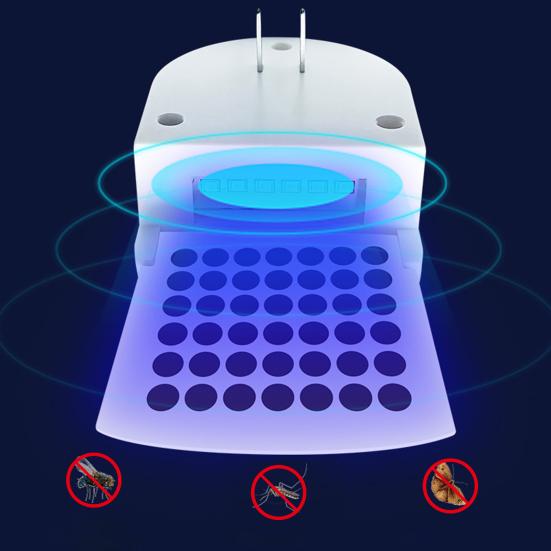 Mosquito Lamp Fruit Fly Trap with Sticky Pads Residue-free Plug-Play Highly Effective UV Blueish-Purple Light EU Plug Fly Trap