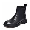 Martin Boots Women's Boots Autumn and Winter New Round Head Flat Bottom Short Boots First Layer Cowhide Casual Leather Boots Simple Big Boots
