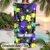 Splatoon Beach Towel, Personalized Custom Text, Quick Dry Soft Large Towel For Swimming Pool Travel