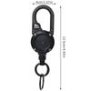 Anti-Theft Metal Easy-To-Pull Buckle Rope Elastic Keychain Retractable Key Ring Anti Lost Ski Pass Id Card With Compass