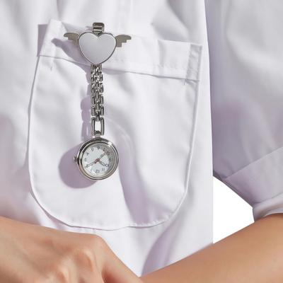 Nurse Quartz Watch Clip-on Doctor Watch Heart And Wings Design Watch for Chest Pocket Nurses Doctors Medical Professionals