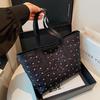 Retro Shopper Shoulder Bags for Women Large Capacity Tote Bag New Designer Bow Print Purses and Handbags KTB