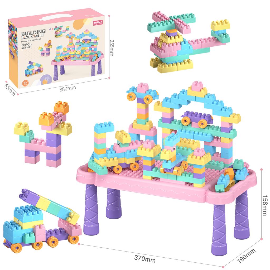 DIY Macaroon Fun Particles Building Block Toy Set Parent and Child Girls Assembling Educational Toys