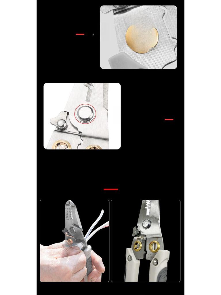 Multifunkční nerezové kleště na odizolování a krimpování vodičů pro elektrikáře