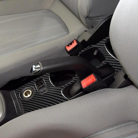 Carbon Fiber Center Handbrake Cup Holder Panel Cover For Chevrolet Sonic 12-16