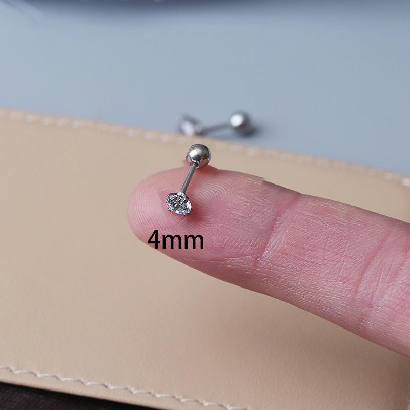 1PC Stainless Steel Cubic Zirconia Chain Hoop Earrings For Women Star Moon Unique Pendant Earring Cartilage Piercing Jewelry