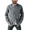 Men's Summer Solid Color Lapel Long Sleeved Shirt Men's Casual Fashion Long Sleeved Shirt