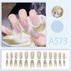 Winter fresh and simple pure lust style bride dance wear nails rainbow love rose fake nails