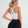 Women's Removable Strap Yoga Top Tight Fit Quick Dry Sports Bra Outdoor Running Cross Back Fitness Underwear