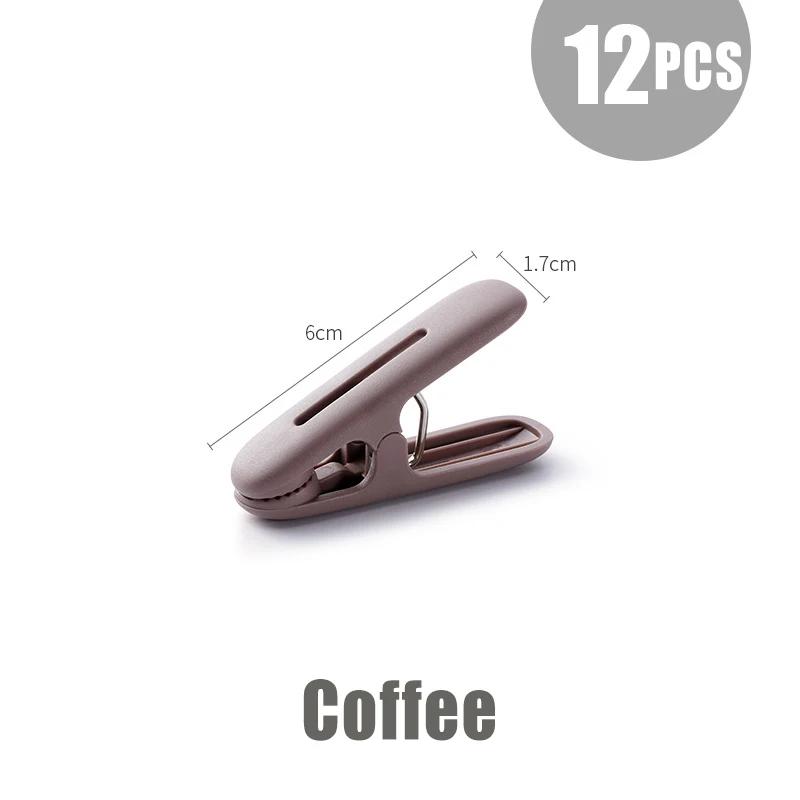 12Pcs/Pack Plastic Clothes Pegs Laundry Clips Multifunctional Windproof Towels Socks Clothespin Hangers